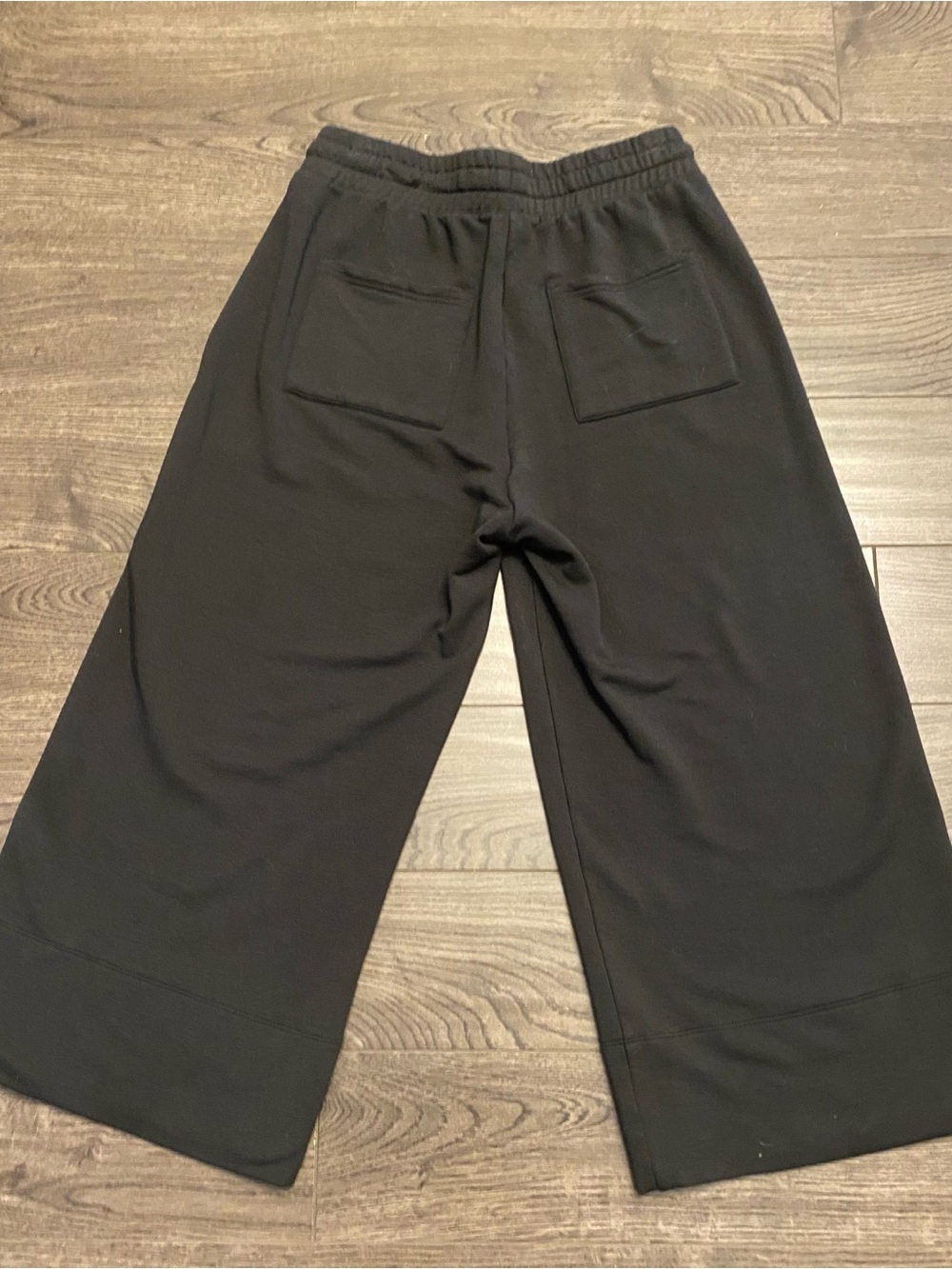 Quince Women's Black Wide-Leg Cropped Drawstring Cropped Pants Size Small - Picture 5 of 7